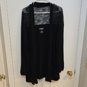 Torrid 1x Super Soft Black Lace Cardigan